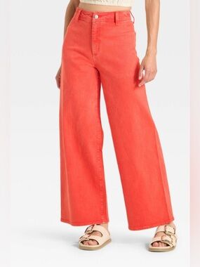NWT Women's High-Rise Sailor Wide Leg Ankle Jeans - Universal Thread Size 12